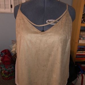 City Chic XL (22) NWT plus size suede-texture tank